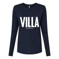 Aston Villa FC Womens Cotton Relaxed Long Sleeve T-Shirt