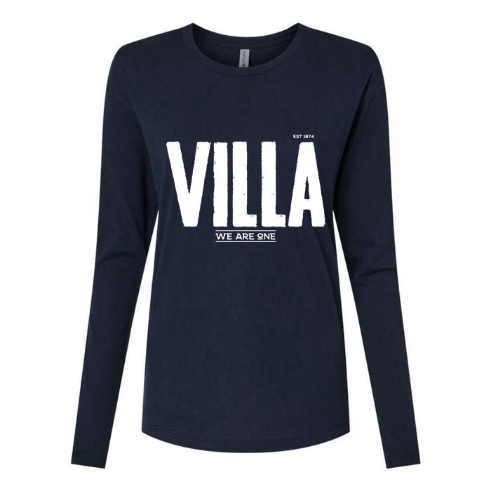 Aston Villa FC Womens Cotton Relaxed Long Sleeve T-Shirt