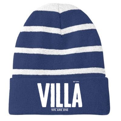 Aston Villa FC Striped Beanie with Solid Band