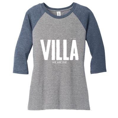 Aston Villa FC Women's Tri-Blend 3/4-Sleeve Raglan Shirt