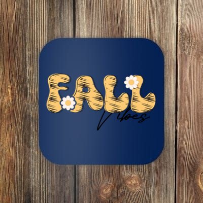 Autumn Vibes Graphic Illustration Coaster