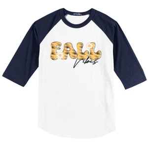 Autumn Vibes Graphic Illustration Baseball Sleeve Shirt