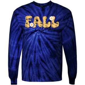 Autumn Vibes Graphic Illustration Tie-Dye Long Sleeve Shirt