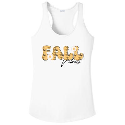 Autumn Vibes Graphic Illustration Ladies PosiCharge Competitor Racerback Tank