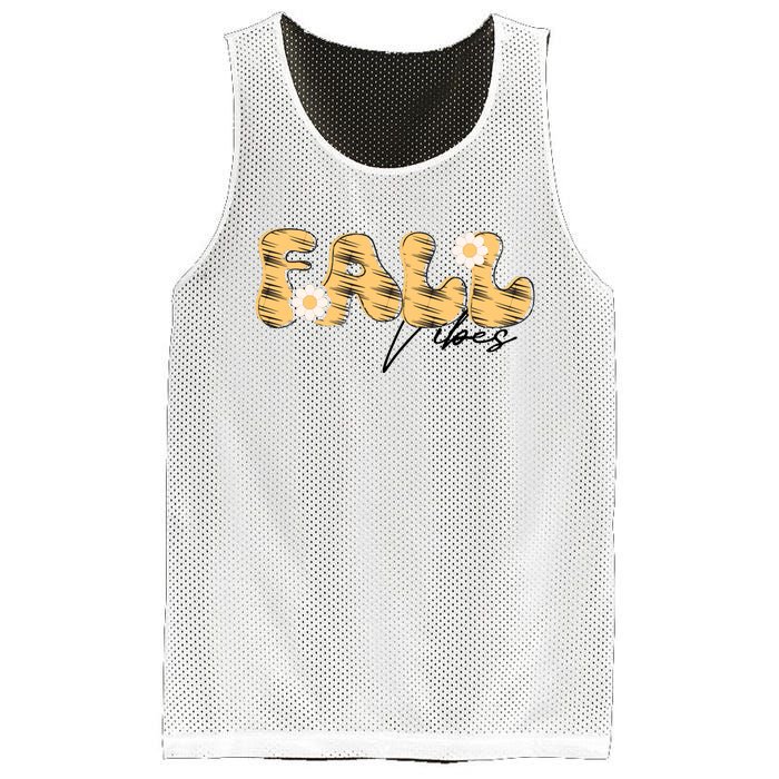 Autumn Vibes Graphic Illustration Mesh Reversible Basketball Jersey Tank