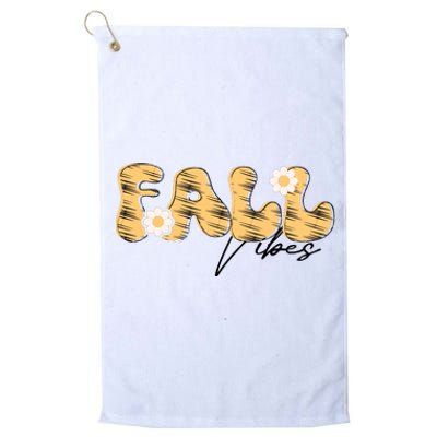 Autumn Vibes Graphic Illustration Platinum Collection Golf Towel