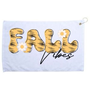 Autumn Vibes Graphic Illustration Grommeted Golf Towel