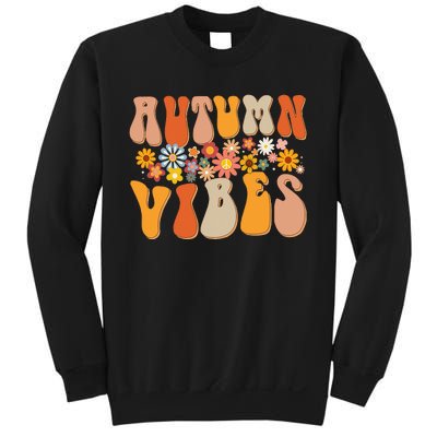 Autumn Vibes Groovy Design Fall Lover Thanksgiving Day Sweatshirt