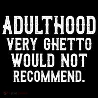 Adulthood Very Ghetto Would Not Recommend Funny Hoodie