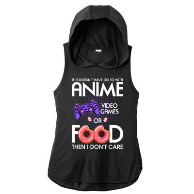 Anime Video Games And Food Lover Ladies PosiCharge Tri-Blend Wicking Draft Hoodie Tank