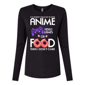 Anime Video Games And Food Lover Womens Cotton Relaxed Long Sleeve T-Shirt