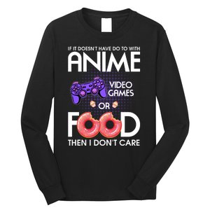 Anime Video Games And Food Lover Long Sleeve Shirt