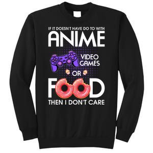 Anime Video Games And Food Lover Sweatshirt