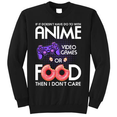 Anime Video Games And Food Lover Sweatshirt