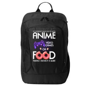 Anime Video Games And Food Lover City Backpack