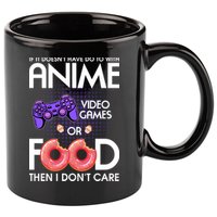 Anime Video Games And Food Lover 11oz C Handle Ceramic Mug
