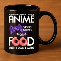 Anime Video Games And Food Lover 11oz C Handle Ceramic Mug