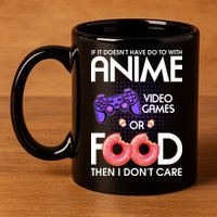 Anime Video Games And Food Lover 11oz C Handle Ceramic Mug