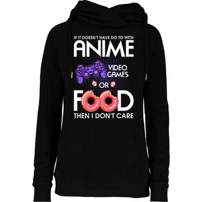 Anime Video Games And Food Lover Womens Funnel Neck Pullover Hood