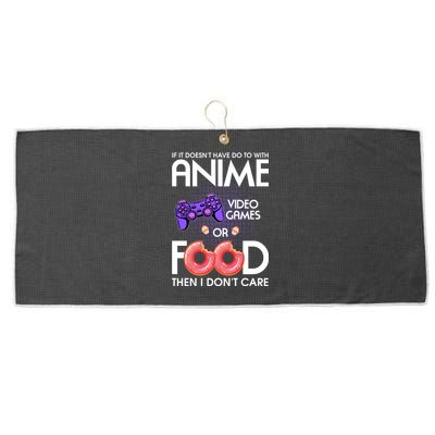 Anime Video Games And Food Lover Large Microfiber Waffle Golf Towel