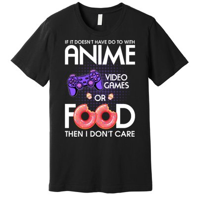 Anime Video Games And Food Lover Premium T-Shirt