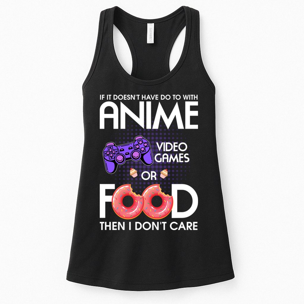 Anime Video Games And Food Lover Womens Tank Top