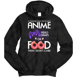 Anime Video Games And Food Lover Tie Dye Hoodie