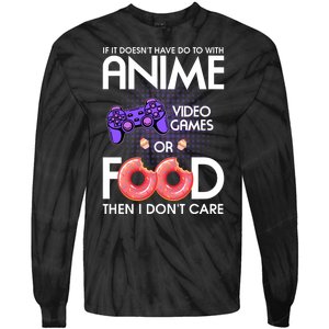 Anime Video Games And Food Lover Tie-Dye Long Sleeve Shirt