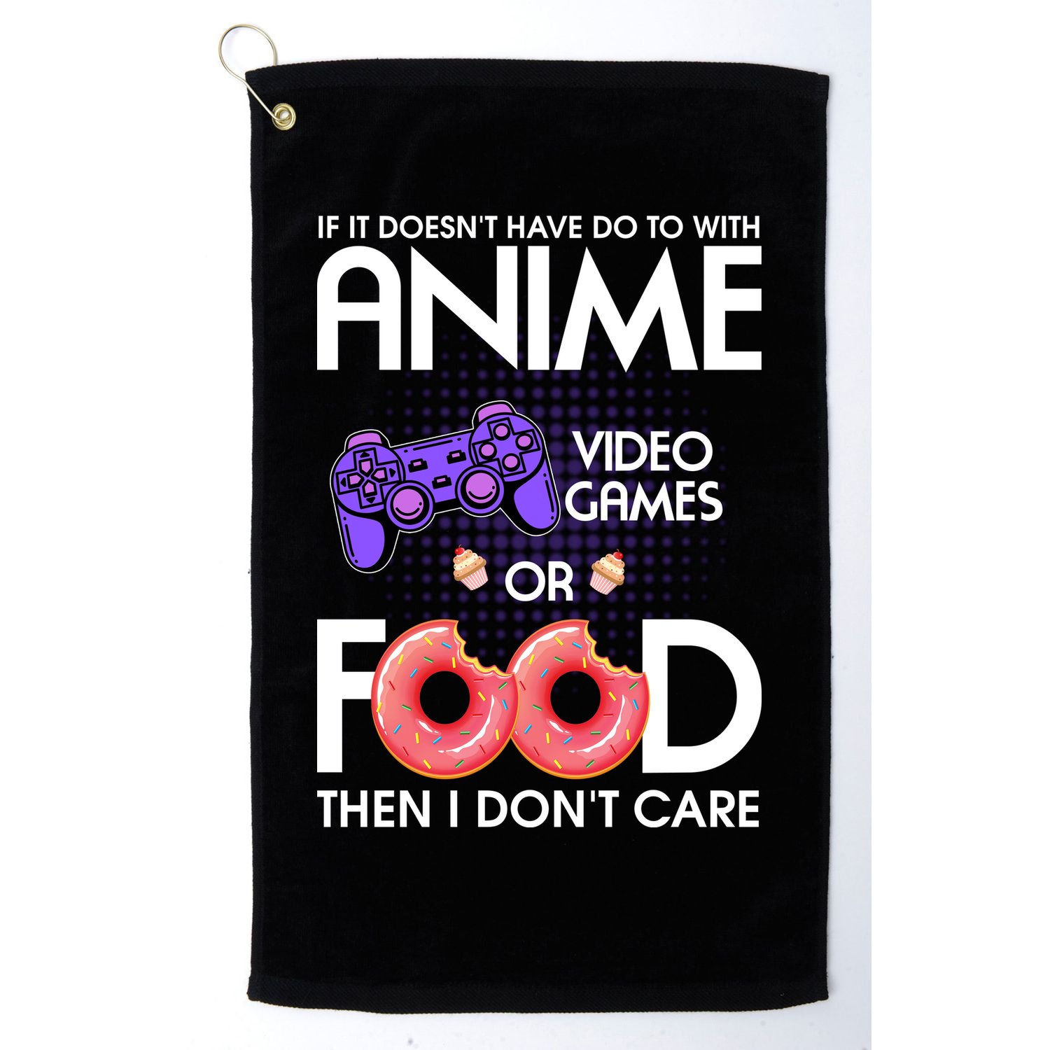 Anime Video Games And Food Lover Golf Towel