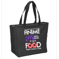 Anime Video Games And Food Lover Zip Tote Bag