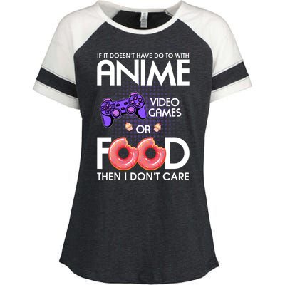 Anime Video Games And Food Lover Enza Ladies Jersey Colorblock Tee