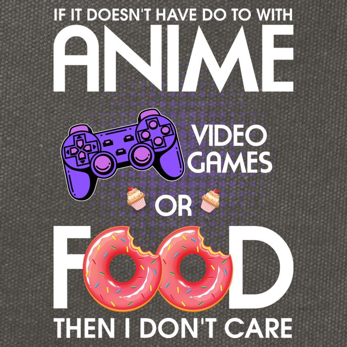 Anime Video Games And Food Lover Cotton Canvas Backpack