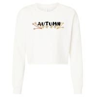 Autumn Vibes Graphic Cropped Pullover Crew