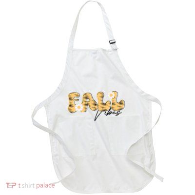 Autumn Vibes Graphic Full-Length Apron With Pockets