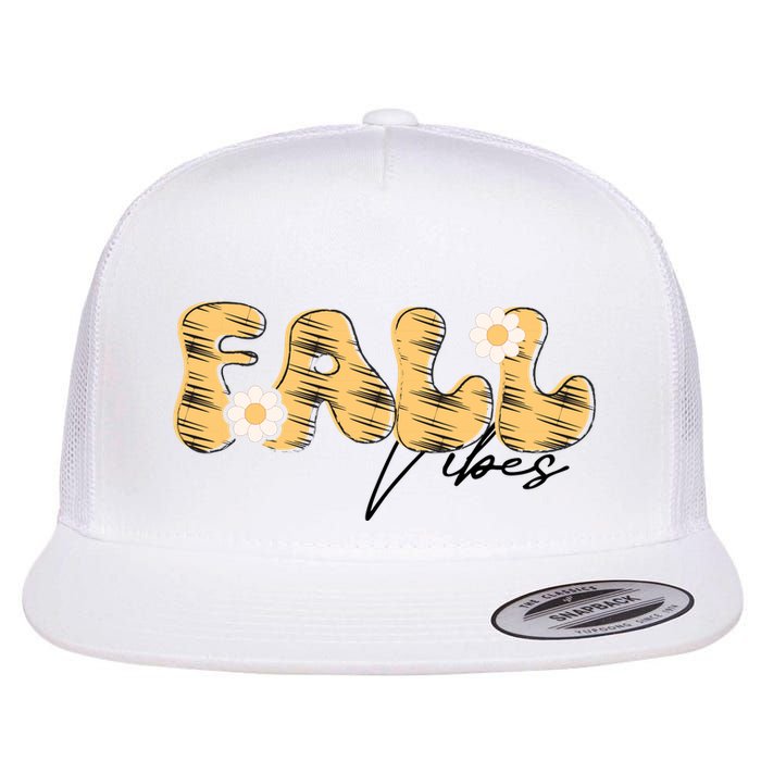 Autumn Vibes Graphic Flat Bill Trucker Hat