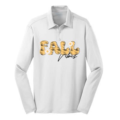 Autumn Vibes Graphic Silk Touch Performance Long Sleeve Polo