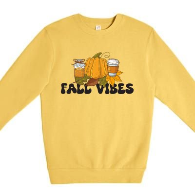 Autumn Vibes Graphic Premium Crewneck Sweatshirt