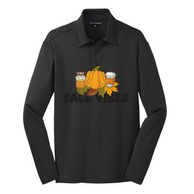 Autumn Vibes Graphic Silk Touch Performance Long Sleeve Polo