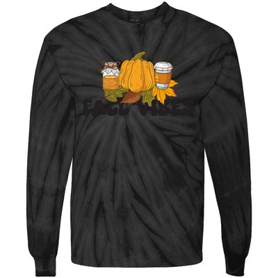 Autumn Vibes Graphic Tie-Dye Long Sleeve Shirt