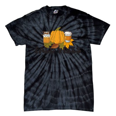 Autumn Vibes Graphic Tie-Dye T-Shirt