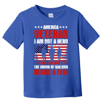 America Veteran Gift I Am Not A Hero Funny Gift Toddler T-Shirt