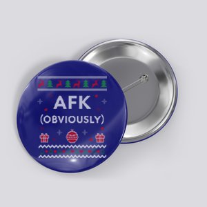 Afk Video Games Funny Gamer Design Ugly Christmas Gift Button