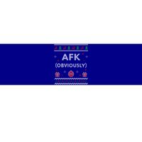 Afk Video Games Funny Gamer Design Ugly Christmas Gift Bumper Sticker