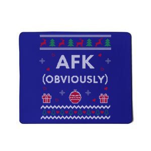 Afk Video Games Funny Gamer Design Ugly Christmas Gift Mousepad