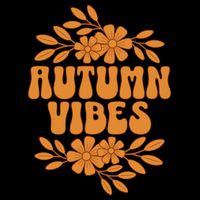 Autumn Vibes Groovy Floral Retro Fall Graphic Drawstring Bag