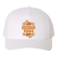 Autumn Vibes Groovy Floral Retro Fall Graphic Yupoong Adult 5-Panel Trucker Hat