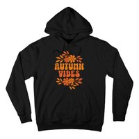 Autumn Vibes Groovy Floral Retro Fall Hoodie