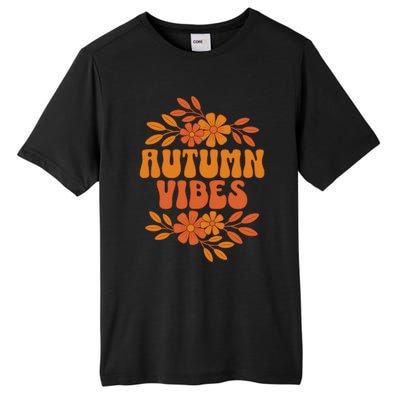 Autumn Vibes Groovy Floral Retro Fall Tall Fusion ChromaSoft Performance T-Shirt