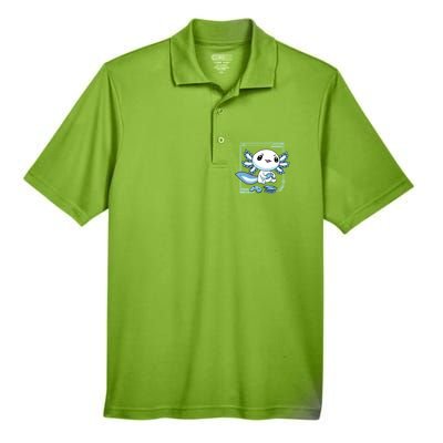 Axolotl Video Games Gamer Men's Origin Performance Pique Polo