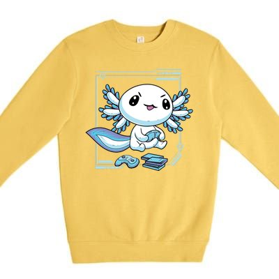 Axolotl Video Games Gamer Premium Crewneck Sweatshirt